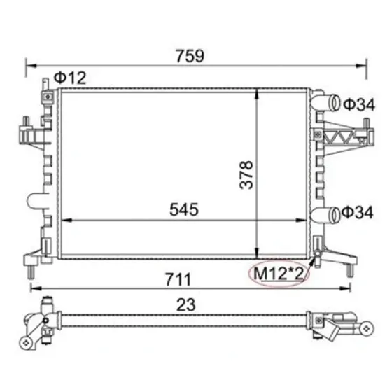 RADYATOR 01> CORSA.C 1.4 16V *Z14XE* +AC