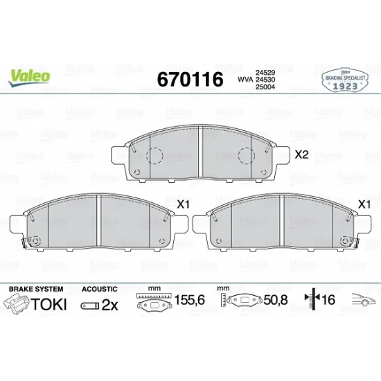 BALATA FREN ON-(MITSUBISHI: L200 CR 2.5 DI-D 06->> / L200 SU 2.4 DI-D 15->> / FIAT : FULLBACK 16->)