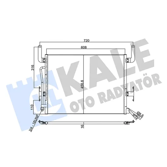 KONDENSER (KLIMA) RADYATORU RENAULT TRUCKS PREMIUM / KERAX 385/400/420 1996 -->2004 