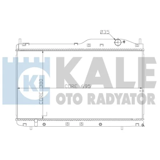 SU RADYATORU BRAZING (CHEVROLET EVANDA - DAEWOO EVANDA 2.0 02=/ (AT) (AC/NAC) [374X698X26]