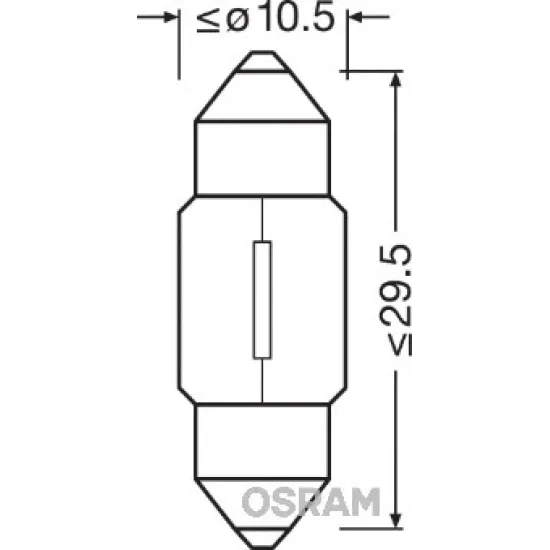 AMPUL 12V SOFİT 10w 10W Kısa Sofit Ampul