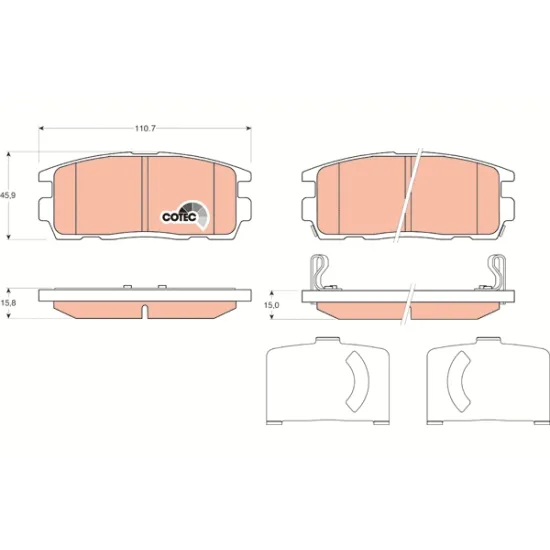 BALATA FREN ARKA-(CHEVROLET CAPTIVA 07/12/OPEL ANTARA 07/12 )