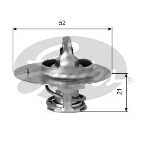 TERMOSTAT 82C (HYUNDAI EXCEL 1.5 90/95 / KIA PRIDE 1.3 96/01 / SEPHIA 1.5-1.6-1.8 96/ / SHUMA 1.5-1.8 97/ )