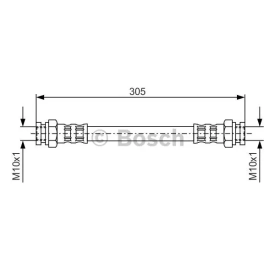 ARKA FREN HORTUMU (SAG / SOL) P406 97>