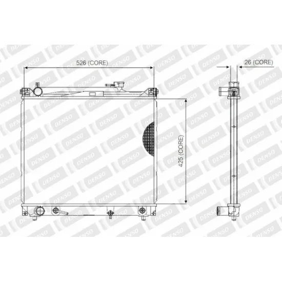 SU RADYATORU (SUZUKI VITARA 2.0 16V 4×4 - GRAND VITARA 2.5 V6 24V 4×4)530×425X26
