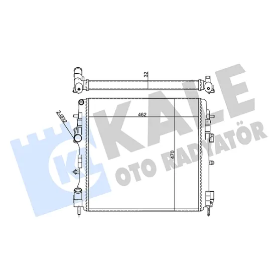 SU RADYATORU MEKANİK ( RENAULT KANGOO 1.5DCI 65PS 03 AC )461×470X23