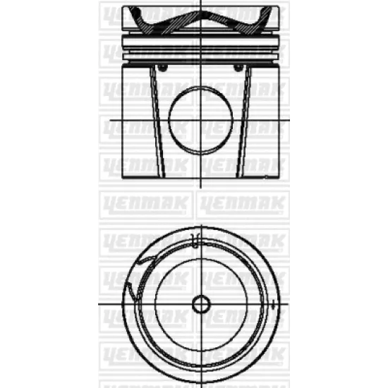 PISTON+SEGMAN 130 MM DAF XF 380-430 EURO 3 (TEK SUPAP)