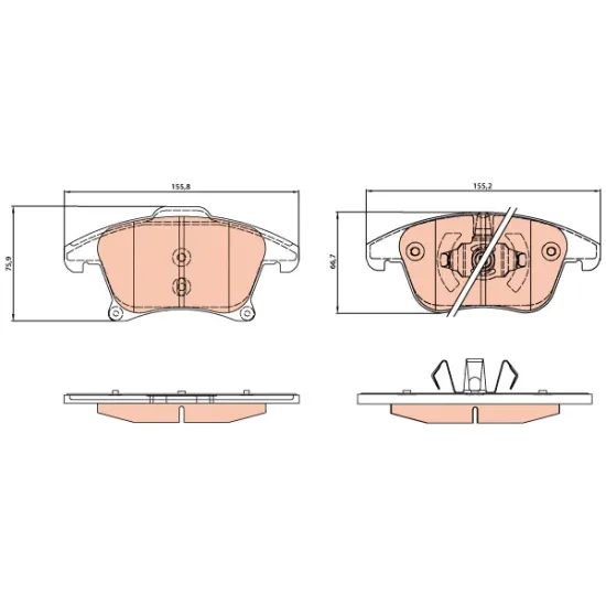 DISK FREN BALATASI ON - (FORD FUSION 2002 ///MONDEO 2013 //)