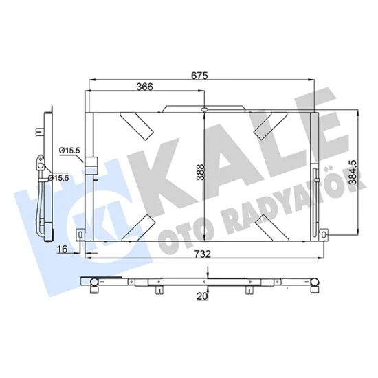 KLIMA RADYATORU (KONDENSER) 08> LR.DEFENDER 2.2 2.4td4×4