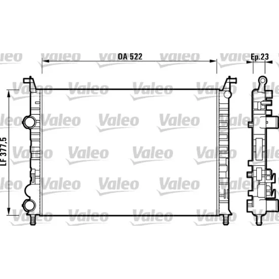 SU RADYATORU ( FIAT ALBEA 1.6 16V 1.4 FIRE / PALIO 1.2 16V AC STRADA ) 519×348×26