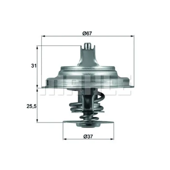 TERMOSTAT 71°C 96>LT28-LT35-LT46 06> CRAFTER 2.5tdi