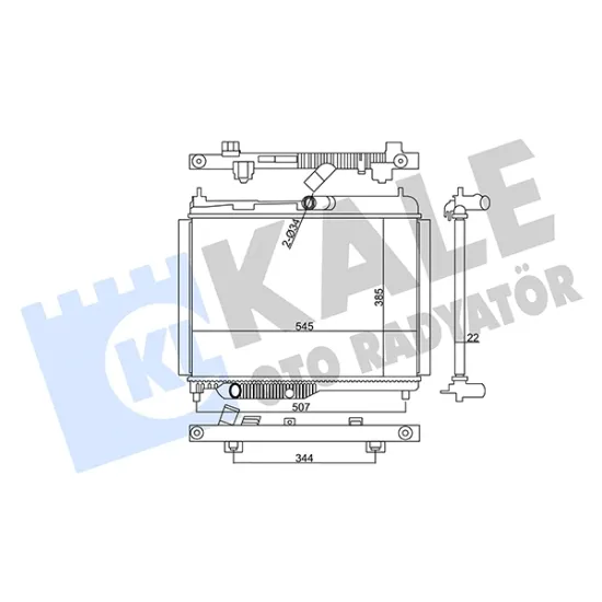 SU RADYATORU BRAZING (FORD COURIER 14-FIESTA 2017- 1.5 DİZEL/ 1.0 ECOBOST )