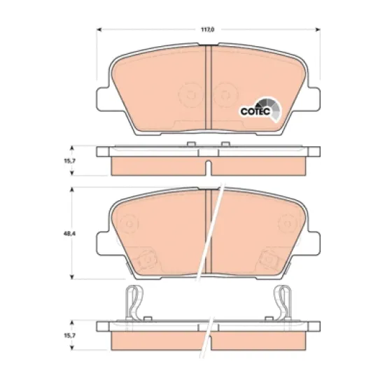 FREN BALATASI ARKA HYUNDAI SANTAFE 06-12 GENESIS 11-/ KIA SORENTO 09-/