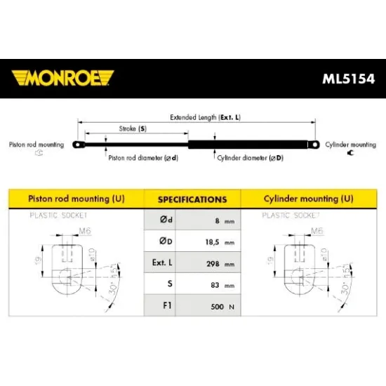 BAGAJ AMORTISORU 02-05 SONATA 2.0-2.7