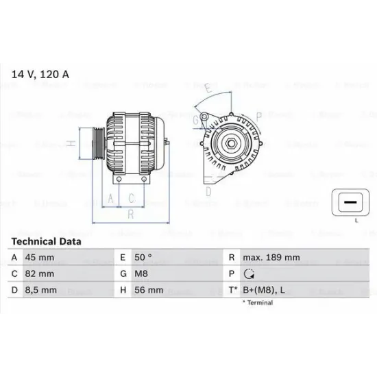 ALTERNATOR 12V 120A C70 I II 2.0 T 2.3 T5 2.4 S40 1.6 1.8