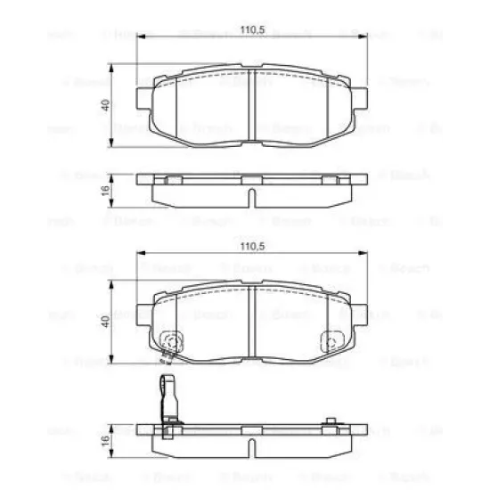 BALATA FREN ARKA-(SUBARU BRZ 2.0 2012/ / FORESTER 2.0 2013/ / LEGACY 2.5 2009/ / OUTBACK 2.5 2009/ / TRIBECA 3.0 2006/ )