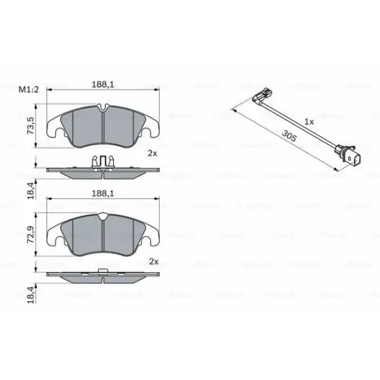 URETIM YOK ON FREN BALATASI AUDI A4 A5 A6 Q5