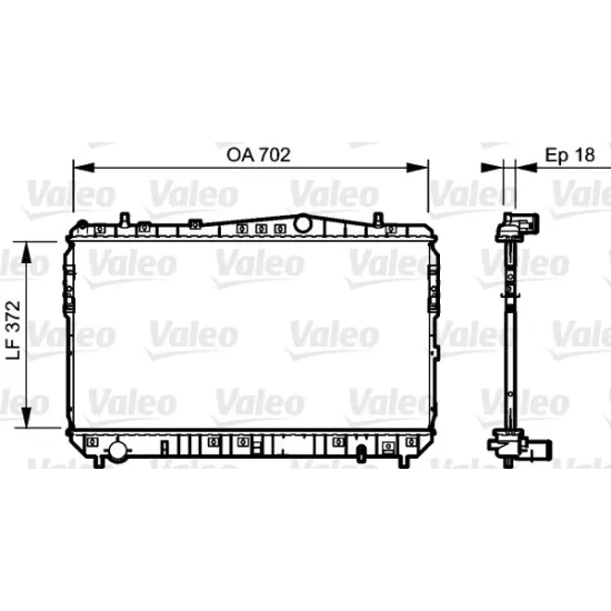 RADYATOR ( CHEVROLET LACETTI 1.4 16V 03.05-/ 1.6 1.8 2.0D )