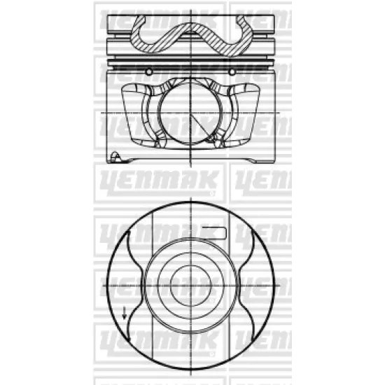 PISTON SEGMAN STD 81mm LAND ROVER DISCOVERY RANGE 2.7 TDI