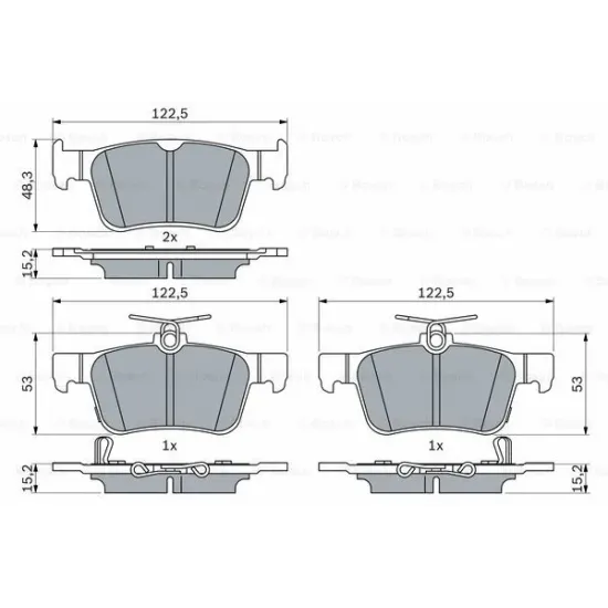 FREN BALATA ARKA (HONDA CIVIC 2017/ 1.5 VTEC /1.6 i-DTEC FK / 1.6 i-VTEC FC5 / 2019/ 1.6 i-VTEC LPG )