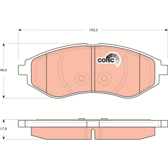 BALATA FREN ON- ( CHEVROLET KALOS 02/10 / AVEO 05/10 / LACETTI 05-13 1.4-1.6-1.8 / REZZO 1.6-2.0 05- / DAEWOO ESPERO C 95-99 / LANO