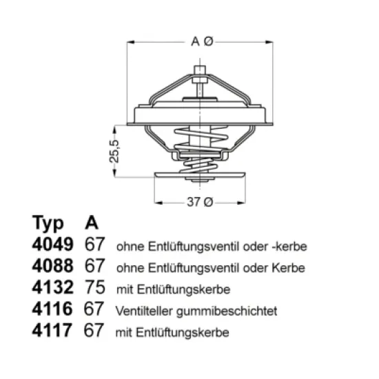 TERMOSTAT 87°C T.PORTER.T4-AI.100-A6