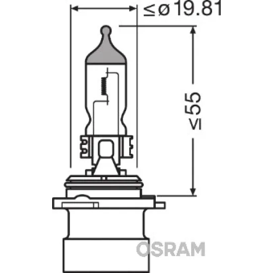 12V HB4A 51 Watt STANDART ISIK PLASTIK DUZ SOKET