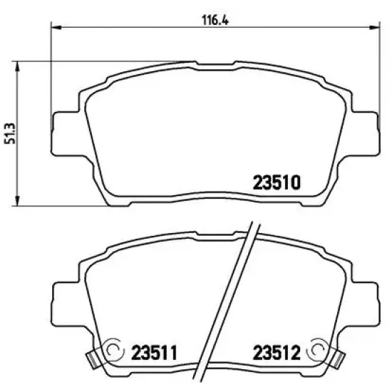 BALATA FREN ON-(TOYOTA YARIS 02/05 / COROLLA 1.4 / 1.6 VVT 02/07 ) Low-Met