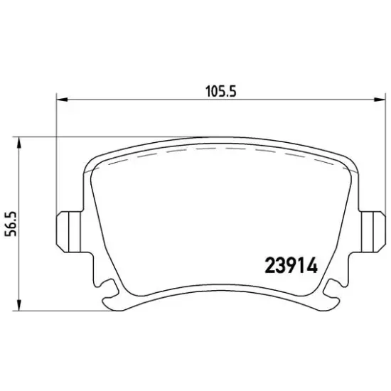 ARKA FREN BALATASI-KABLOSUZ- (VW CADDY 04-11 GOLF 04-14 AUDI A3 04-13)