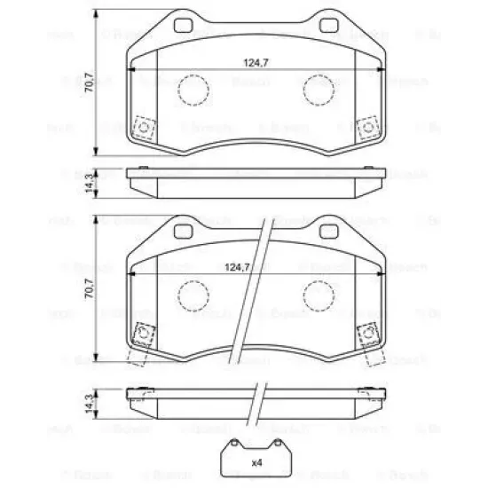 FREN BALATASI ON (OPEL CORSA D 1.6 - CORSA E 1.2 1.4 1.3 1.6 14-)