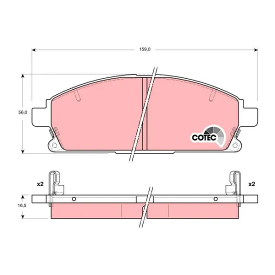 BALATA FREN ON-(NISSAN XTRAIL 00/07/PATFINDER 97/04 )