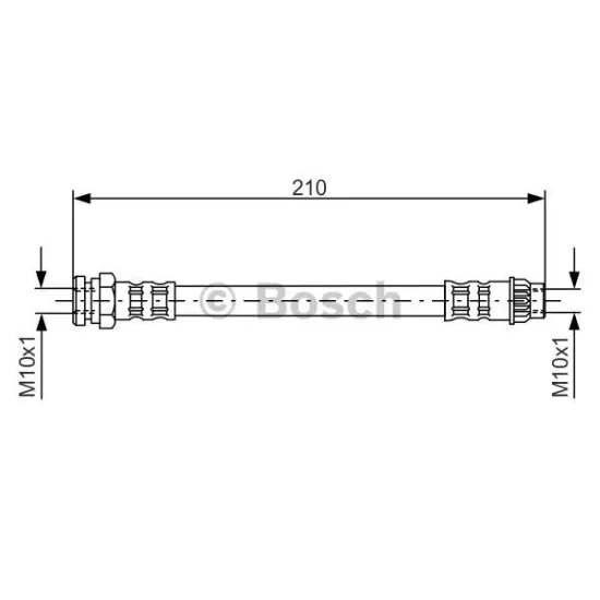 ARKA FREN HORTUMU (SAG / SOL) C2 C3 C3 II C3 PLURIEL C4 C4 II DS4 P307 P308 P3008 RCZ P1007