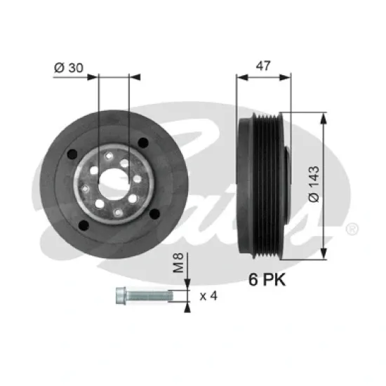 KRANK KASNAGI ( FORD GALAXY 1.9TDI / VW 1.9TDI BORA GOLF T5 /SEAT 1.9TDI ALHAMBRA LEON TOLEDO )