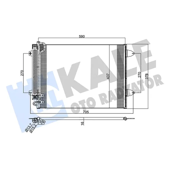 KLIMA RADYATORU (VW PASSAT 06-15) BSE-BLS-BLF-CBAB-CAYC