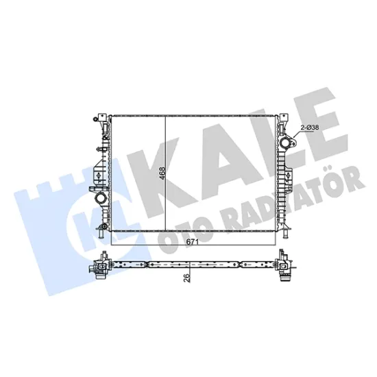 SU RADYATORU BRAZING (FORD MONDEO 1.6TDCI / 2.0 TDCI 07-14 ) (VOLVO ( S60 II-S80 II) (11-) MANUEL SANZ (B4164T-B41262T)