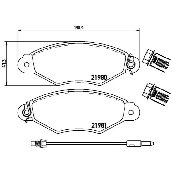 FREN BALATASI ON RENAULT KANGOO II CITROEN XSARA 1.4 1.6 1.9D -04 PEUGEOT 206 01-