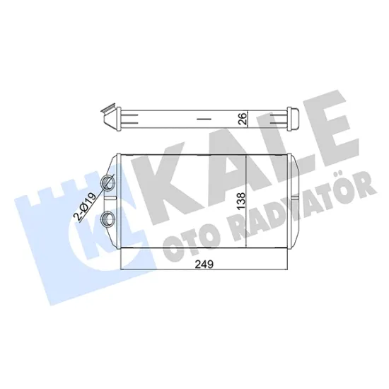 KALORIFER RADYATORU BRAZING (PEUGEOT 301) 250×130.5×26