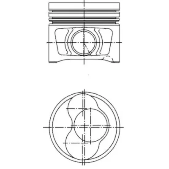 PISTON+SEGMAN KOMPLE-STD (3.4.SIL) (VW GOLF 06-09 PASSAT 06-11)BMM-BMP