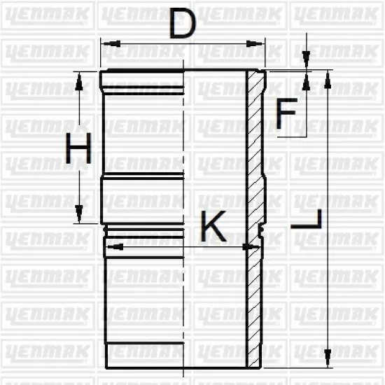 SILINDIR GOMLEK 114,00MM STD FORD CARGO / BMC FATIH 270.26 / D505T/412B6CT/ 6CTAA-ESKI MODEL