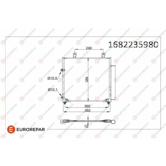 KLIMA RADYATORU 12 mm (MITSUBISHI ATTRAGE VI 1.2 13/ / SPACE STAR VI 1.0 - 1.2 12/ )