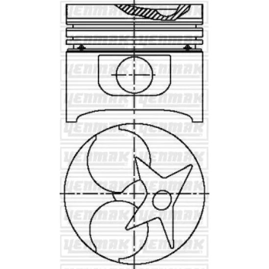 PISTON SEGMAN STD 87.00 MM MERCEDES OM601 190/200 D (26 PIM)