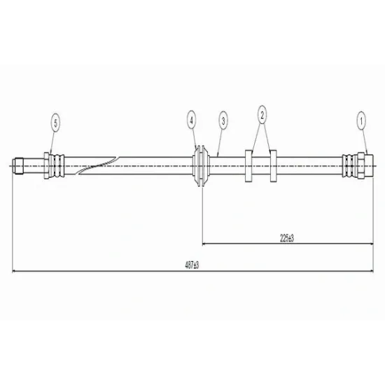 FREN HORTUMU (VW GOLF III 91-99 /CADDY 96-/ SEAT IBIZA 96-/CORDOBA 93-02)