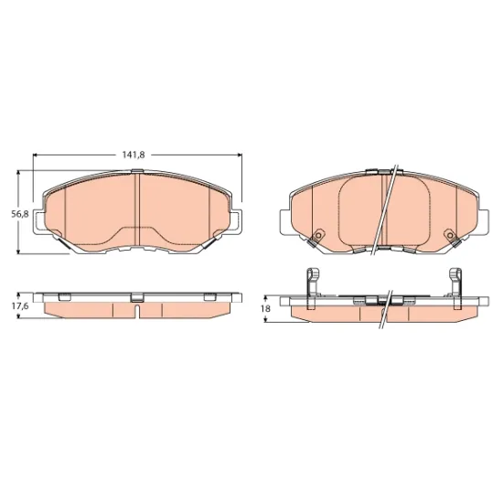 BALATA FREN ON-(HONDA CRV 02/06 / CIVIC 2016/ FK-FC5 / ACCORD 03/08 )