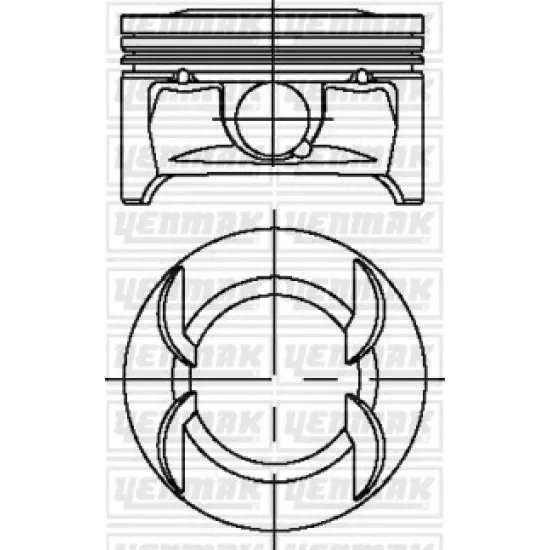 PISTON+SEGMAN STD 79.00 MM ( OPEL ASTRA H / ASTRA J / INSIGNIA 1600CC 120BG Z16XER ) (A16XER)