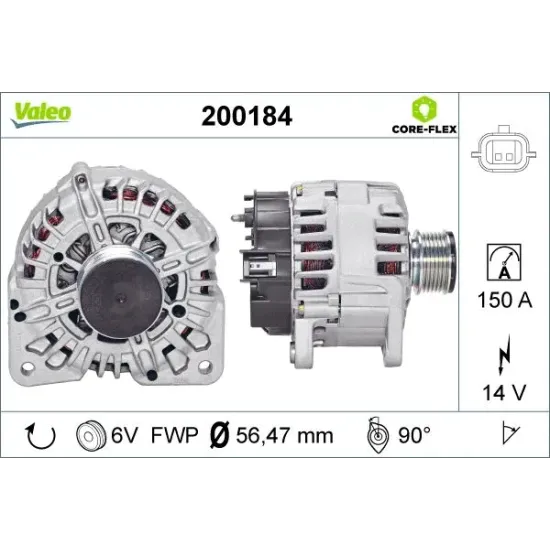 ALTERNATOR KASNAGI ( RENAULT CLIO III-MODUS 1.5DCI / NISSAN MICRA 1.5 DCI / NOTE 1.5 DCI / QASHQAI 1.5 DCI / JUKE 1.5 DCI )