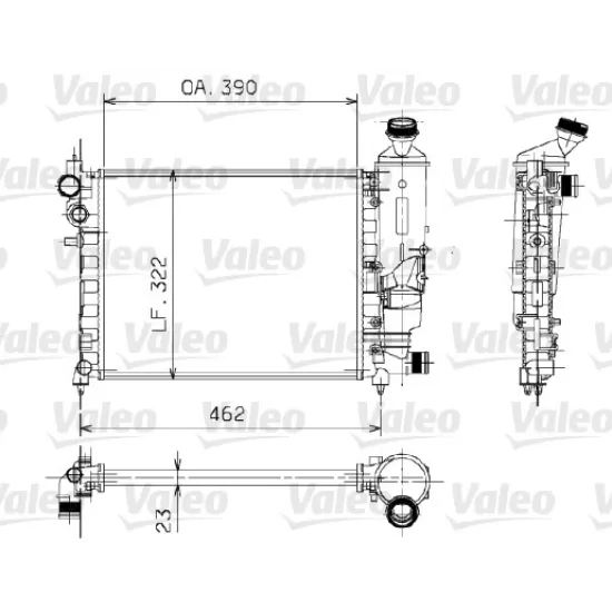 RADYATOR SU ( PEUGEOT 106 I 91-96 1.4 TU3M NAC )