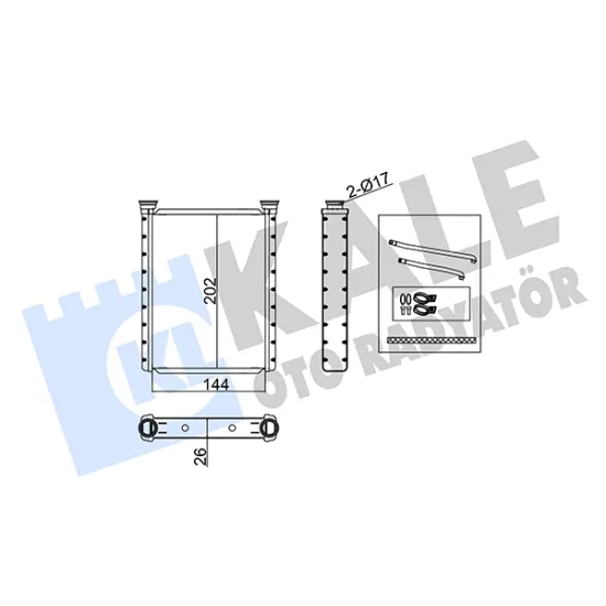 KALORIFER RADYATORU TOYOTA YARIS URBAN CRUISER 2005-/ DAIHATSU CHARADE 1.33 2011-/