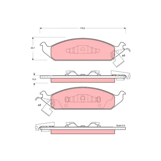 DISK FREN BALATASI ON (CHRYSLER CIRRUS 94-00 STRATUS 95-01)