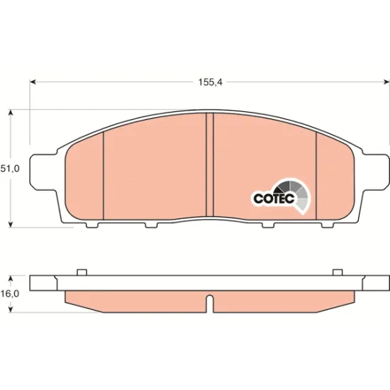 BALATA FREN ON-(MITSUBISHI L200 CR 2.5 DI-D 06-// / L200 SU 2.4 DI-D 15-// / FIAT FULLBACK PICK-UP 16-// )