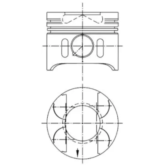 PISTON + SEGMAN 0,50mm (OM611.9, OM612.9, OM613.9, 88,01mm, 30 PIM) W203 00>07 C209 02>09 W210 99>02 W163 99>05 VITO 638 99>03 SPRINTER 00>06